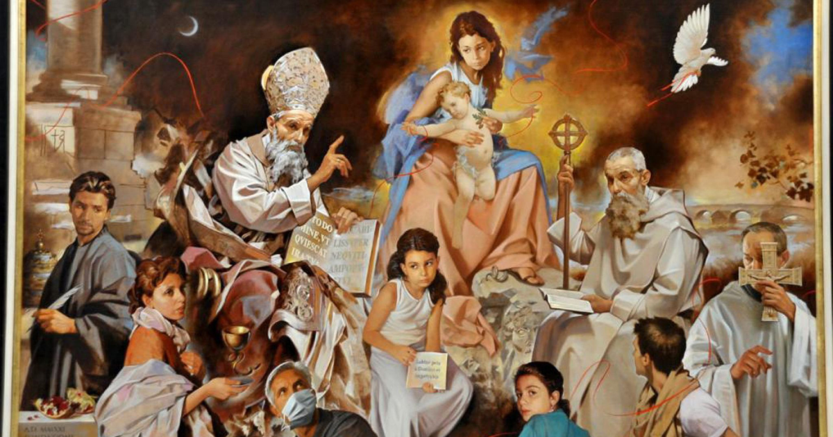 The devil is in the details Painting of saints donated to Italian